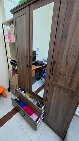3 Door Wardrobe with Shelves