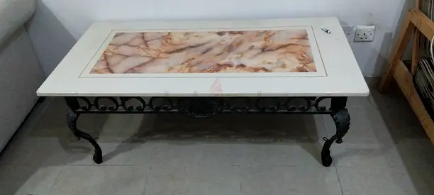 3 pieces real marble coffee table