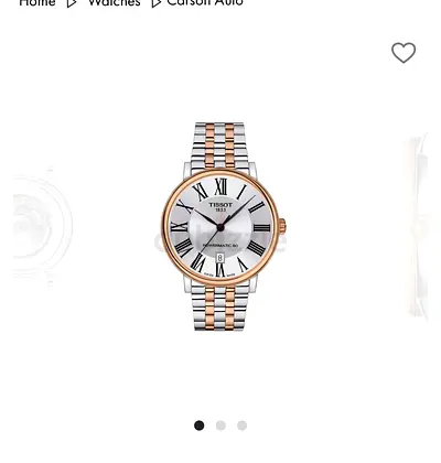 Tissot Two-Tone Mens Automatic Watch (Silver  Rose Gold)