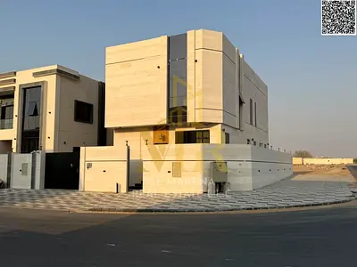 Luxury villa for sale in Al Helio 2. Elegant design featuring 5 spacious bedrooms and ultra-luxurious finishes in a strategic location in Ajman 🏡✨