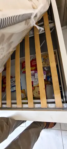 Queen size bed with storage box