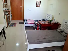 Only 2 in studio.All bills included  Reserved parking available (May month only available for stay)