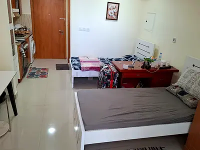 Only 2 in studio.All bills included  Reserved parking available (May month only available for stay)