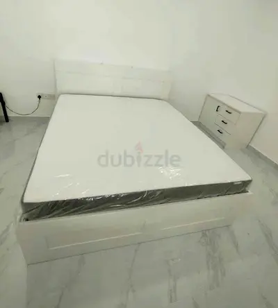 IKEA brimnes king size 180×200cm bed frame with headboard+ 4 big storage drawers with IKEA mattress