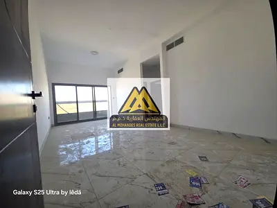 1-Bedroom Hall Apartment for Rent – Al Jurf Industrial 3, Ajman | First Tenant, Master Bedroom, 2 Bathrooms, Balcony, Open View