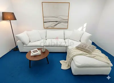 Marina Homes feather 🪶 filled modular sofa with ottoman