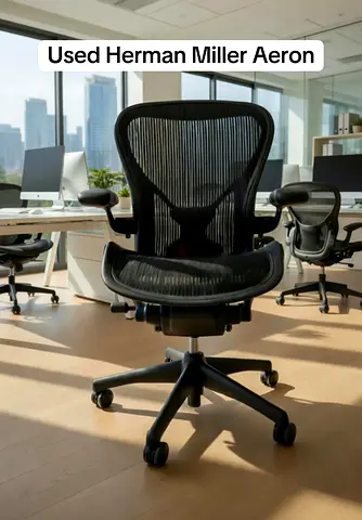 Used Herman Miller Aeron Office Chair - Black, Good Condition