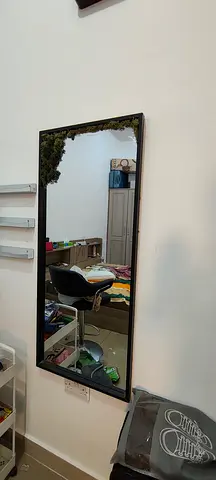 Full-Length Black Framed Wall Mirror - Good Condition