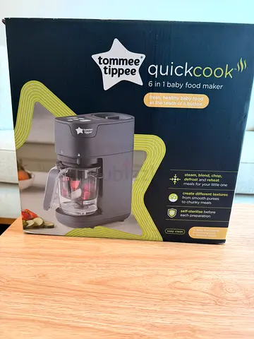 Tommee Tippee Quick Cook 6-in-1 Baby Food Maker with Steam, Blend, Chop, Reheat, Defrost and Sterili