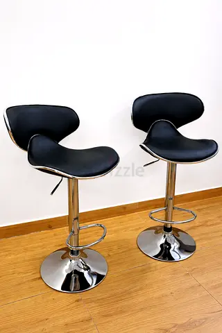 Two Bar Stools With Adjustable Height