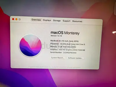 MacBook Air 13 (Early 2015) - 1.6GHz Core i5, 4GB RAM, 128GB SSD