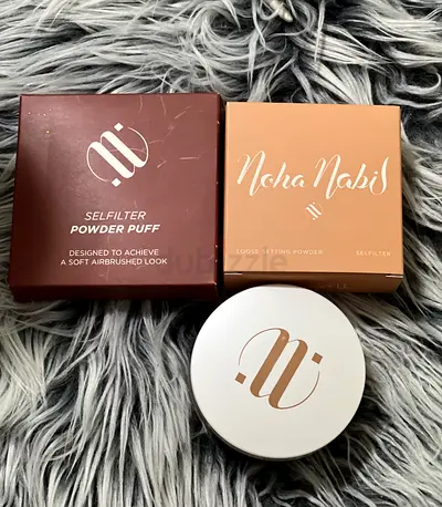 Noha Nabil Selfilter Loose Setting Powder + Powder Puff (Brand New)