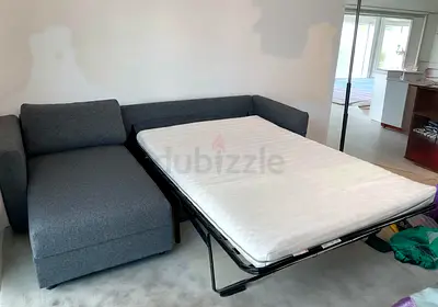 Ikea vimle L shape sofa bed with mattress