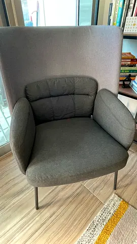 Comfortable Modern 1-Seat Grey High-Back Armchair