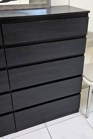 IKEA KULLEN 5-drawer chest in black-brown, good condition
