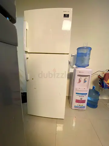 White Double-Door Refrigerator — Good Working Condition