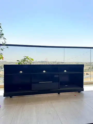 Black TV Entertainment Unit / Media Cabinet - Good Condition