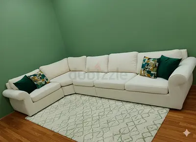 Pottery barn beige color corner sofa for sale