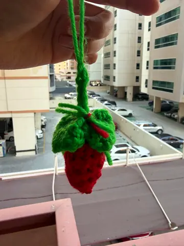 Handmade Crocheted Strawberry Keychain / Bag Charm
