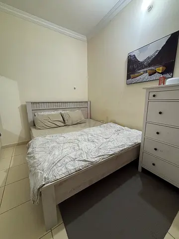 King size mdf bed frame with mattress - good condition