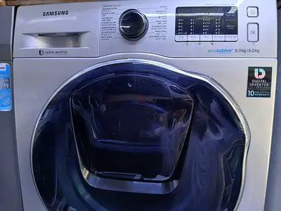 Samsung 8kg washer 6kg dryer combo 2in1 silver colour eco bubble new model