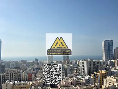 للإيجار السنوي شقة فاخرة في عجمان منطقة ليواره 1 بإطلالة بحرية مباشرة وموقع مميز قريب من الكورنيش والخدمات