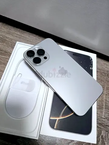 iPhone 16 Pro Max Silver — Excellent Condition, With Box ( With New Airpods 4) under warranty