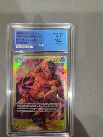 Graded One Piece 2021 SOG POG Sabo SR Holo Card — Slab (Mint 9.5)