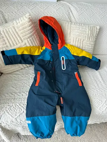 Navy Colourblock Waterproof Snowsuit – Size 3 months to 7 years (unisex)