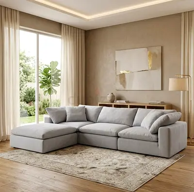 Marina Home Luscious Original Feather Filled Sofa Gray Good condition
