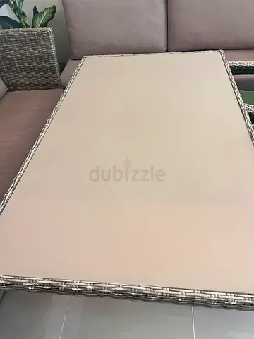 Wicker Patio Bench Cushion — Beige, Good Condition