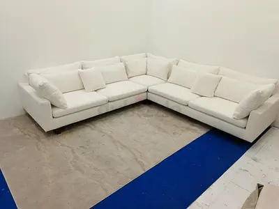 West elm hermony comfortable white color corner sofa