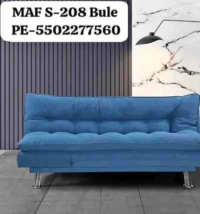 Blue Convertible Sofa / Futon - Good Condition