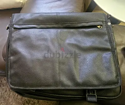 Black Leather Laptop Bag