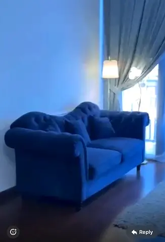 6months used luxury style 5seaters Sofa in Navy Blue color availabl in only 800,looks like brand new