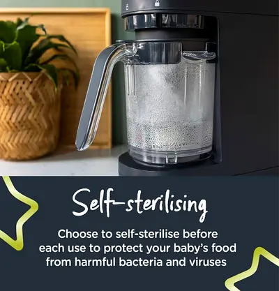 Quick Cook 6-in-1 Baby Food Maker tommee tippee with Steam, Blend, Chop, Reheat, Defrost