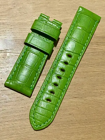 Lime green strap for Panerai