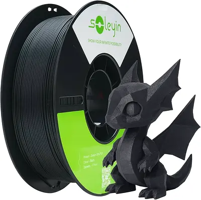 Soleyin-Ultra PLA Black 1.75mm - 3D Printer Filament - 1kg Spool