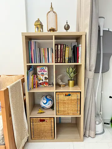 IKEA KALLAX Wooden 8-Cube Shelf Unit