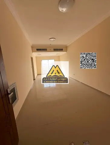 Apartment in Al Jurf 3, first occupancy, excellent apartment with balcony and master bedrooms equipped with central air conditioning and built-in ward