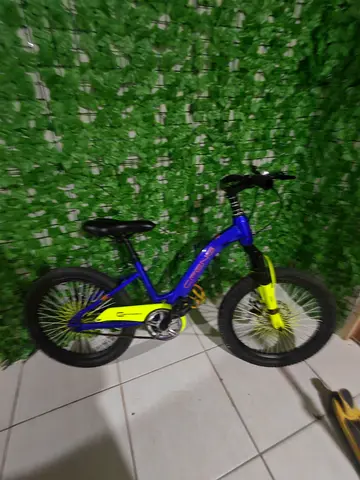 Kids Blue  Yellow Bicycle — Good Condition