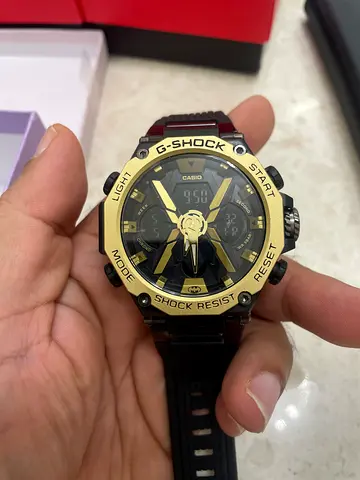 Casio G-Shock Dual Display Mens Watch - Black  Gold, Good Condition