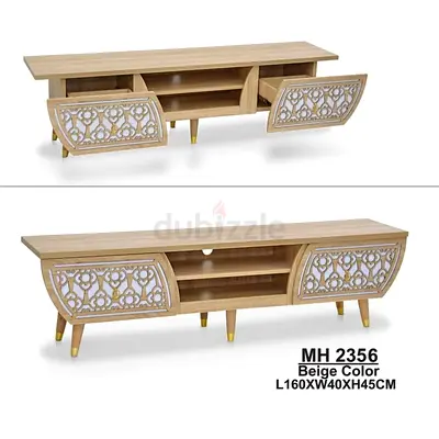 Beige Decorative TV Unit / Entertainment Cabinet - 160cm (MH 2356)