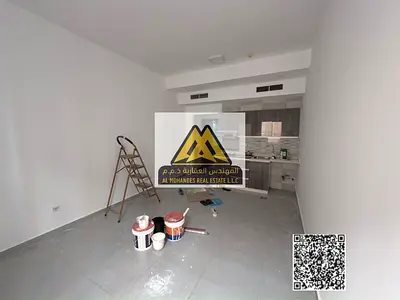 Studio apartment for annual rent in Al Rawda 1, Ajman, near Al Hamidiya Police Station. The location is prime and offers easy access to Sharjah and Du