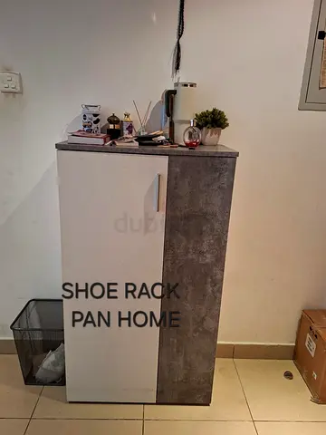 Compact Two-Door Shoe Rack / Small Storage Cabinet - Good Condition