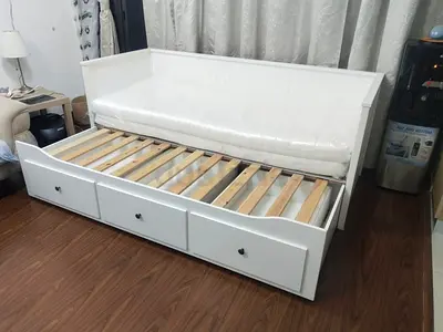IKEA Hamness king bed frame with IKEA mattress is available in excellent condition, not a single sta