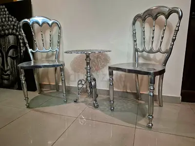 Marina Crome Chairs and table