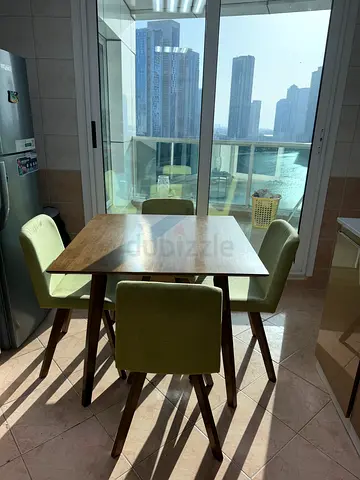 Dinning table 4 seater with Chairs , Brown color