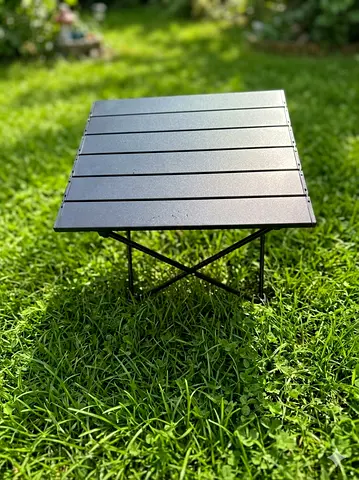 Compact Outdoor Folding Side Table - Lightweight Black