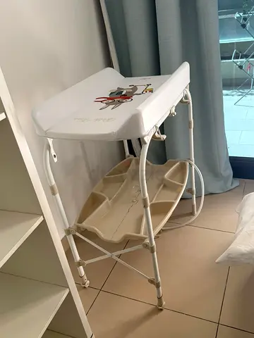 Jikel Ripple -Foldable Baby Changing Table with Storage Shelves